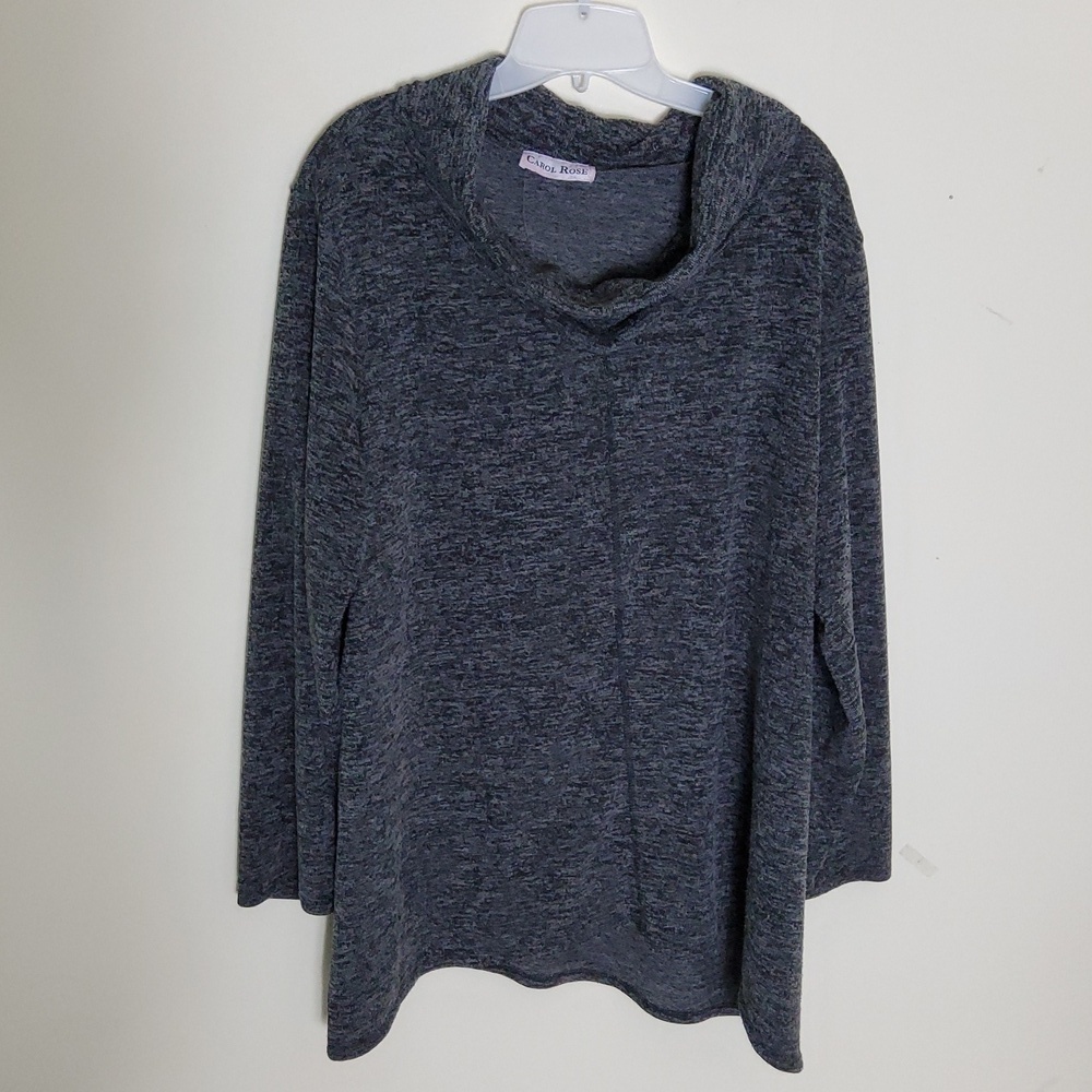 Carol Rose Cowl Neck Sweater  Women's Gray Missing Sise tag pit-pit 27"